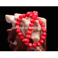 China Jewelry decorative porcelain red crystal rondelle beads wholesale beads